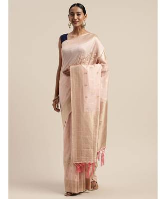 PINK jacquard sarees 2