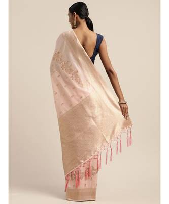 PINK jacquard sarees 4