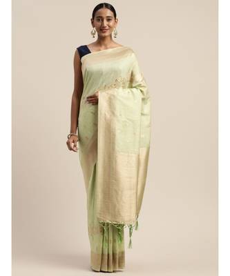 GREEN jacquard sarees 3