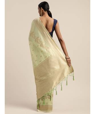 GREEN jacquard sarees 4