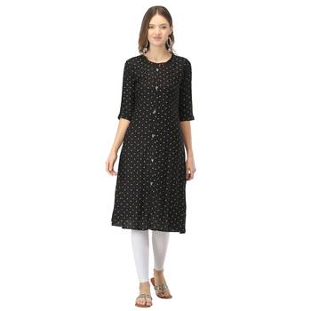 Black printed rayon combo-kurtis 3