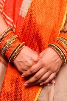 Orange bangles-and-bracelets