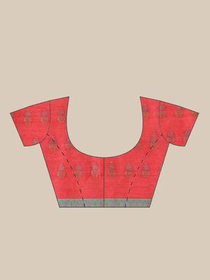 Chiku woven pure viscose saree with blouse 5