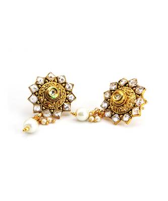 antique gold AlloyEarrings 6