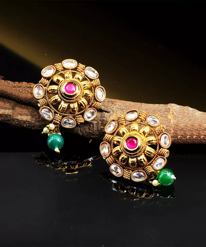 antique gold AlloyEarrings