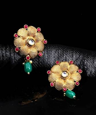 antique gold AlloyEarrings 1