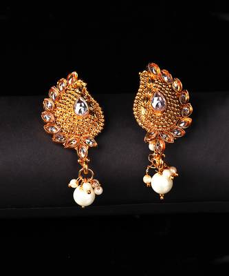 antique Gold Plated Alloy Earrings 1