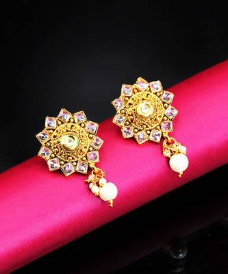 antique gold AlloyEarrings 1