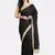 Black Jacquard Lace Georgette  Saree With Blouse