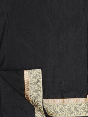 Black Jacquard Lace Georgette  Saree With Blouse 6