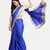 Royal Blue Jacquard Lace Grorgette Saree With Blouse
