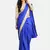 Royal Blue Jacquard Lace Grorgette Saree With Blouse