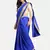 Royal Blue Jacquard Lace Grorgette Saree With Blouse
