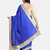 Royal Blue Jacquard Lace Grorgette Saree With Blouse
