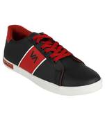 Vardhra Men's Red Synthetic Leather Outdoor Daily Casual Sneaker Shoes