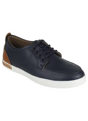 Vardhra Men's Black Synthetic Leather Laser Patter Outdoor Casual Loafer 1