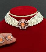 Orange necklace-sets
