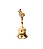 Brass Designer Handmade Pooja Ghanti Bell Poojan Temple Religious and Spiritual Item Hindu Hand Held Nandi Bell