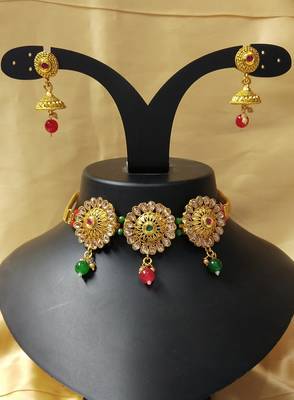 Designer Red Green Kundan All Occassions Jewellery sets 1