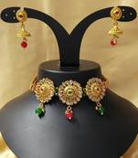 Designer Red Green Kundan All Occassions Jewellery sets