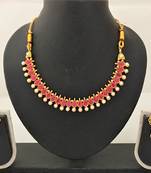 Designer CZ Ruby Stones Pearl Jewellery sets