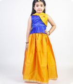 Ruviero brocade patch tafetta lehenga choli set