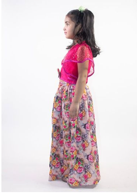 Ruviero sequin choli with digital print lehenga  2