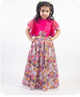 Ruviero sequin choli with digital print lehenga  3