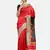 Red Printed Art Silk Saree With Blouse
