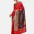 Red Printed Art Silk Saree With Blouse