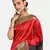 Red Printed Art Silk Saree With Blouse