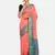 orange woven art silk saree with blouse