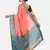 orange woven art silk saree with blouse