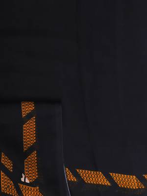 Black Printed Georgette Saree With Blouse 8