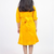 Ruviero pleated yellow velvet dress