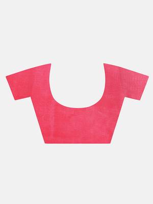 Pink Printed Art Silk Saree With Blouse 6