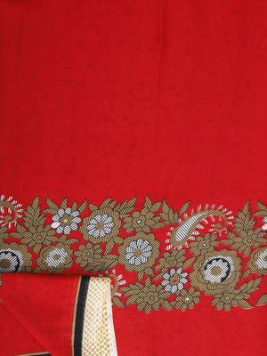 Multicolour Printed Georgette Saree With Blouse 5