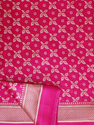 Pink Woven Art Silk Saree With Blouse 8