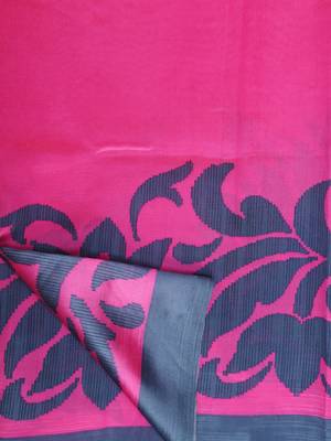 Pink Printed Art Silk Saree With Blouse 5