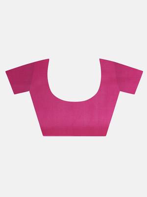 Pink Printed Art Silk Saree With Blouse 6