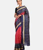 Pink Printed Art Silk Saree With Blouse