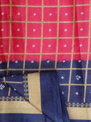 Pink Printed Art Silk Saree With Blouse 6