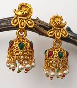 Gold jhumkas