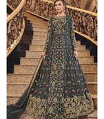 Dark Grey Net Pakistani Salwar Kameez
