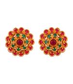 Maroon zircon   earrings