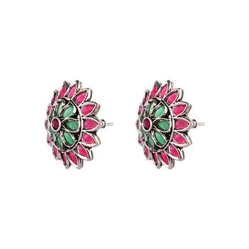 Pink zircon   earrings 2
