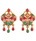 9blings Maroon zircon   earrings