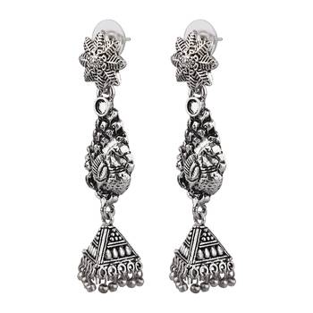 Silver zircon   earrings 2