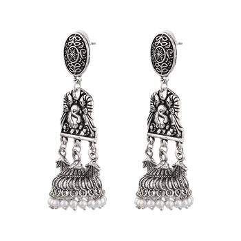 Silver zircon   earrings 2