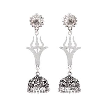 Silver zircon   earrings 1